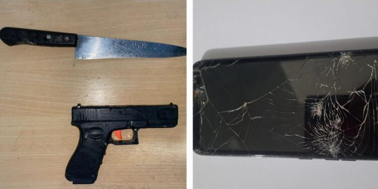 Con pistola de juguete y cuchillo un sujeto andaba asaltando