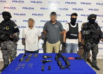 Dos detenidos en poder de pistolas en el norte de Machala