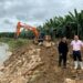 Prefectura de El Oro refuerza márgenes del río Buenavista para proteger cultivos y viviendas