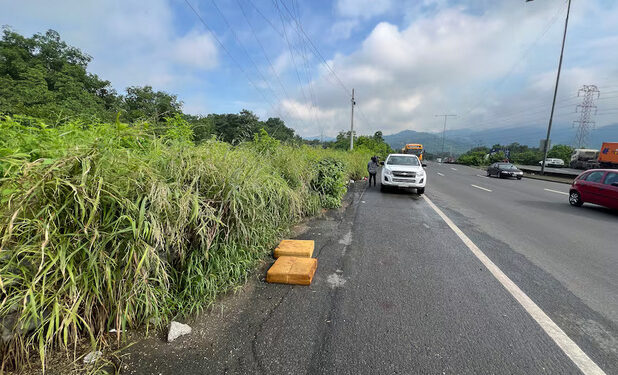 Un cadáver fue encontrado embalado a un costado de la vía