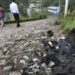 El cuerpo incinerado de una mujer fue abandonado al norte de Quito
