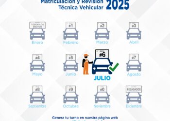Movilidad te presenta el calendario de matriculación vehicular 2025.