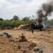 Fuerzas Armadas atacó con material bélico una mina ilegal