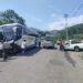 Dos heridos al impactaron una camioneta y un bus