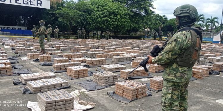 Ecuador decomisó 214 toneladas de droga en 2025, pero bajó frente a 2024