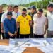Presidente Daniel Noboa y prefecto Clemente Bravo inspeccionan la ampliación de la vía a Pajonal que supera el 75% de avance