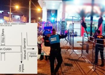 Zona Rosa de Machala será cerrada con vallas y control de acceso por hechos delictivos