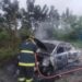 Hallan vehículo incinerado y sin rastro de sus ocupantes en el sector San Luis de Cajones