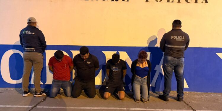 Rescatan a menor de edad y detienen a cuatro personas en operativo contra la trata de personas