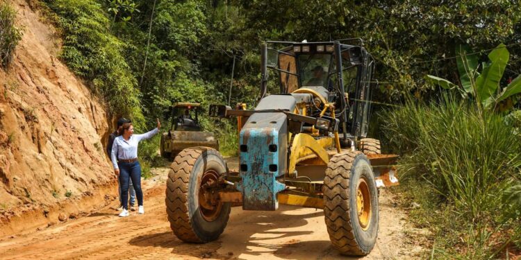 Alcaldía de Balsas y Prefectura de El Oro ejecutan mantenimiento vial en la vía al sitio Santa Elena