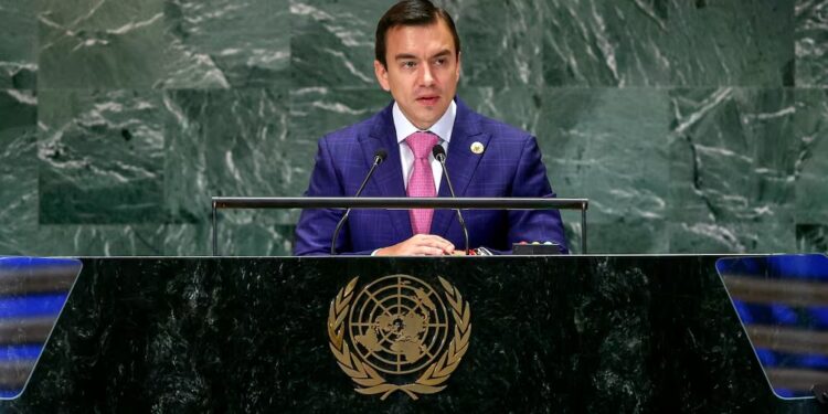 Noboa plantea tres medidas ante la ONU para enfrentar al crimen organizado transnacional